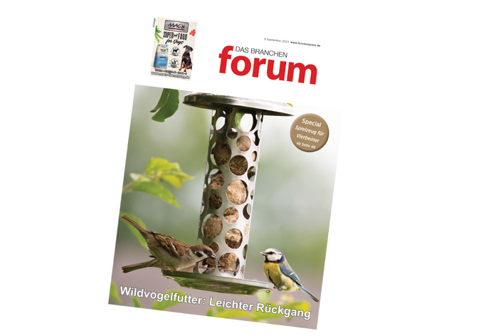 Die September-Ausgabe des BRANCHEN forum beschäftigt sich schwerpunktmäßig mit dem Thema Wildvogelfütterung.