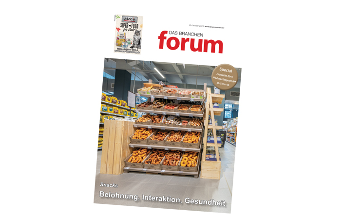 oa Die Oktober-Ausgabe des BRANCHEN forum beschäftigt sich schwerpunktmäßig mit dem Thema Sacks und Belohnungsfuttermittel.