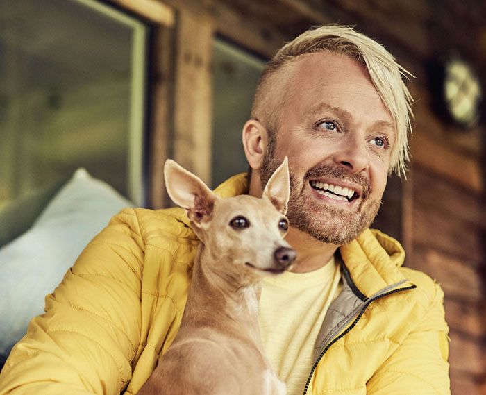 ross Ross Antony mit Hündin Aura. Fotograf: Nick Wolff