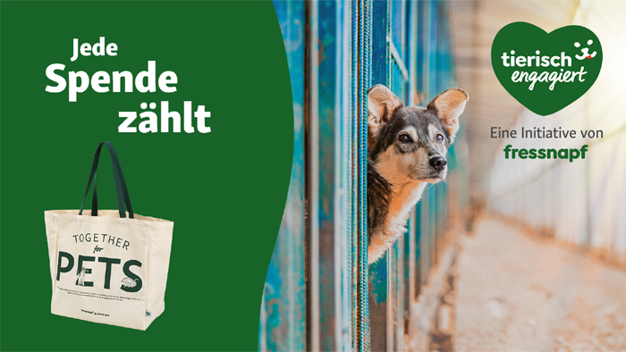 fnspende1 Die Fressnapf-Initiative „tierisch engagiert“ startet ihre jährliche Kundenspendenaktion.
