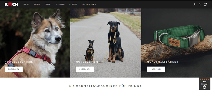 Der neue Online-Shop überzeugt mit einer klaren Struktur und zahlreichen Verbesserungen für den professionellen Einkauf. Bild: Koch
