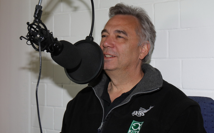 Heiko Blessin berichtete im Rundfunk über die JBL Forschungs-Expeditionen. Bild: JBL