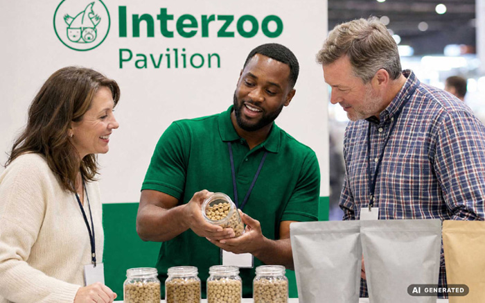 Der Interzoo Pavilion auf dem Petfood Forum 2027 in Kansas City bietet die Möglichkeit, Kontakte zu nordamerikanischen und internationalen Unternehmen zu knüpfen. Bild: WZF /KI