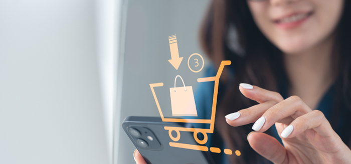 Die erneut schlechter werdende Konsumstimmung schlägt sich auf den Onlinehandel nieder. Bild: Adobe Stock / KI